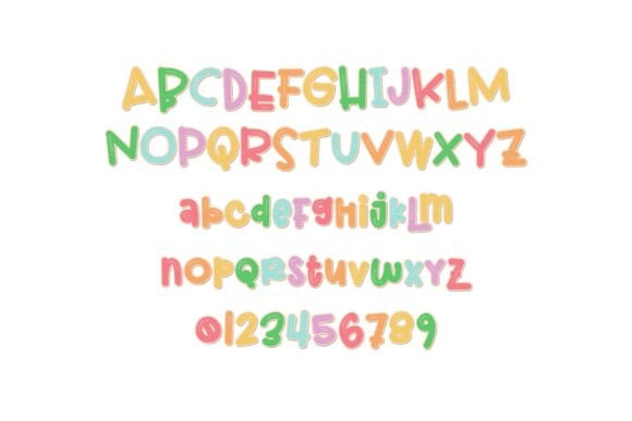 Pastel Cookies Font PNG with transparent background - Preview 1
