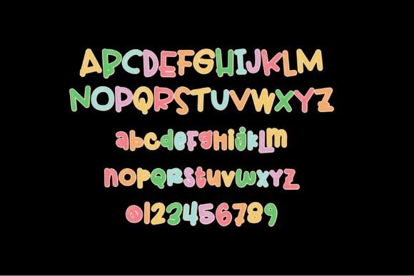 Pastel Cookies Font PNG with transparent background - Preview 2