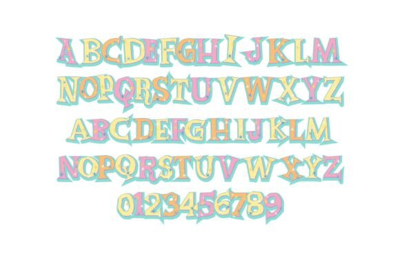 Pastel Game Font PNG with transparent background - Preview 1