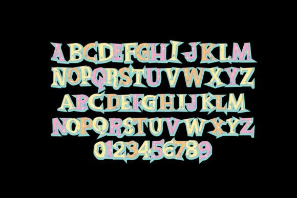Pastel Game Font PNG with transparent background - Preview 2