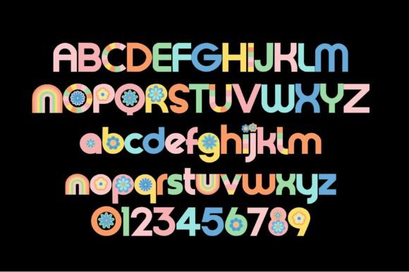 Pastel Groove Font PNG with transparent background - Preview 2