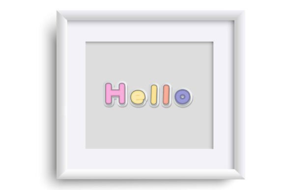 Pastel Puffs Font PNG with transparent background - Preview 4