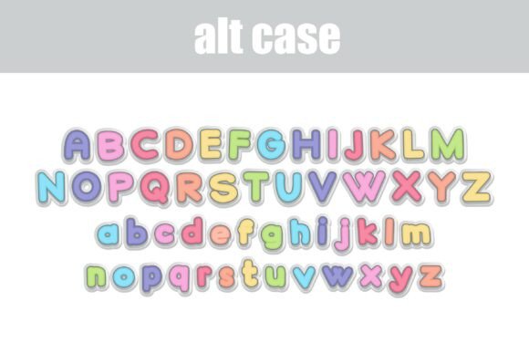 Pastel Puffs Font PNG with transparent background - Preview 6