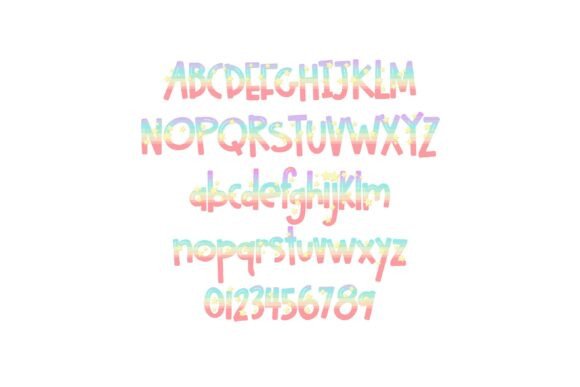 Pastel Star Font PNG with transparent background - Preview 1