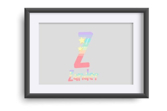 Pastel Star Font PNG with transparent background - Preview 3