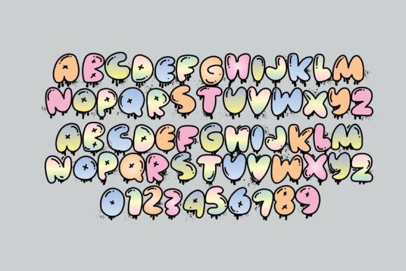 Pastel Urban Art Font PNG with transparent background - Preview 2