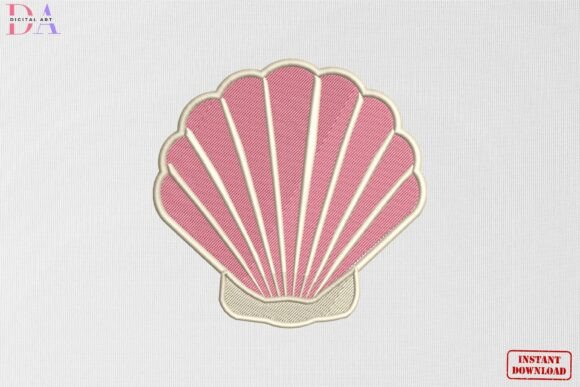 Pink Seashell Coastal Beach Ocean
