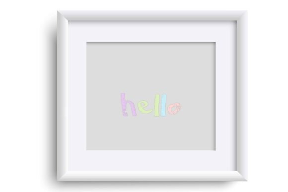 Rainbow Chalk Font PNG with transparent background - Preview 3