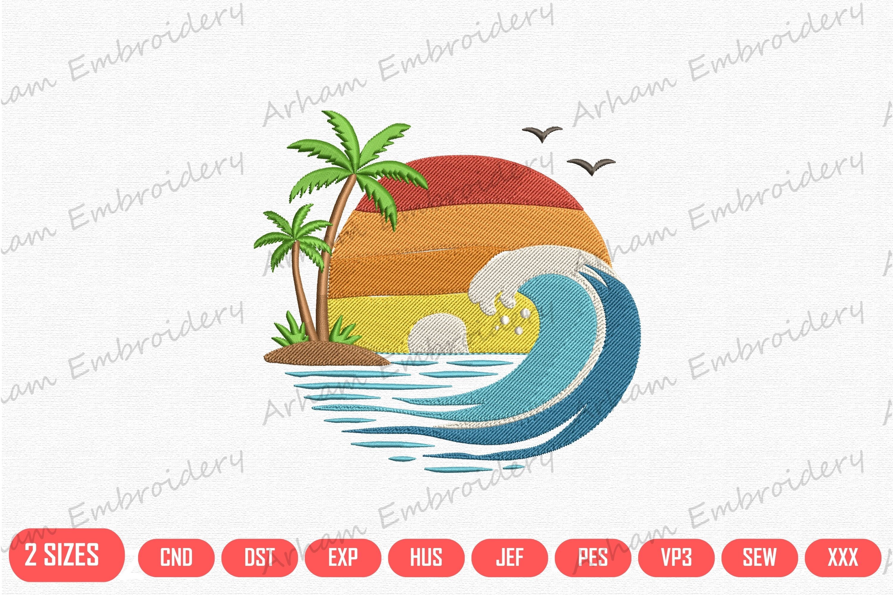 Retro Beach Wave Tropical Summer Vibes
