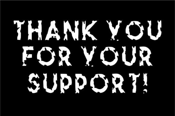 Rough Decay Font PNG with transparent background - Preview 4