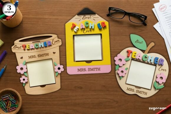 Sticky Note Pad Holder SVG Bundle