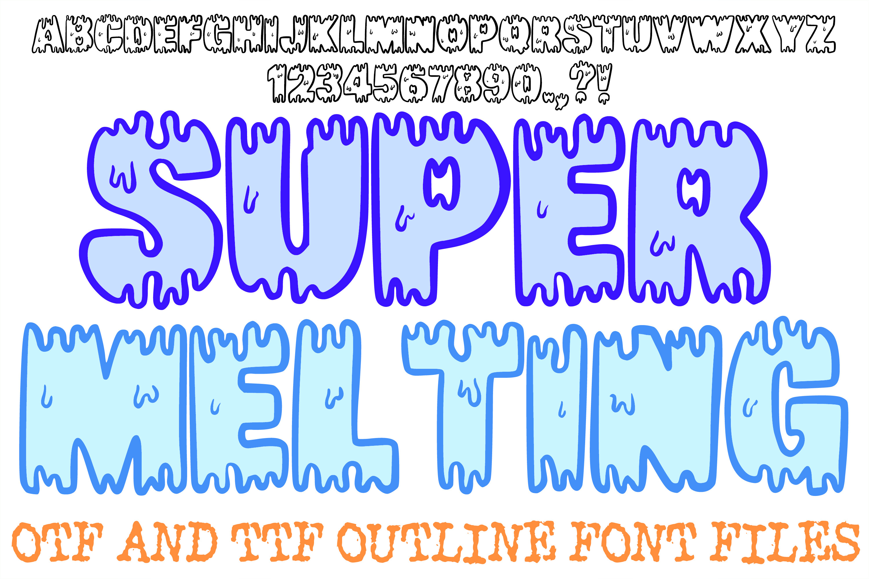 Super Melting preview, heavily melting display lettering