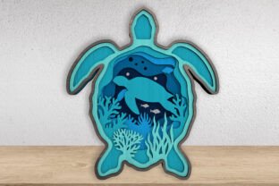 3D Layered Sea Turtle Laser Cut File · Creative Fabrica