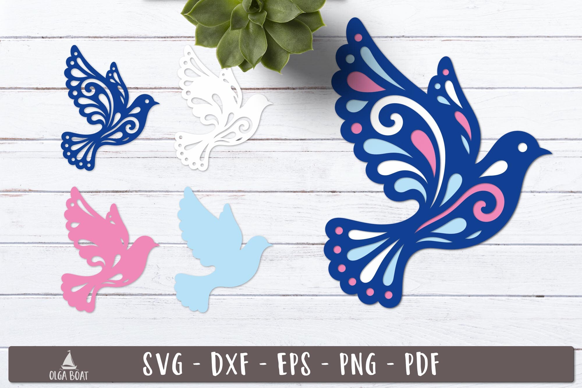 3d Pigeon Bird Layered SVG Dove Design · Creative Fabrica