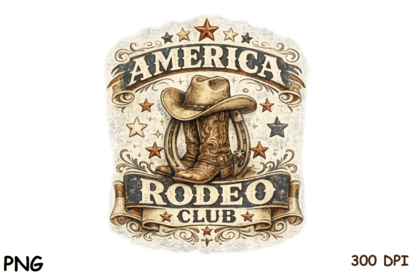 America Rodeo Club PNG Design Graphic by Smillyy threads · Creative Fabrica