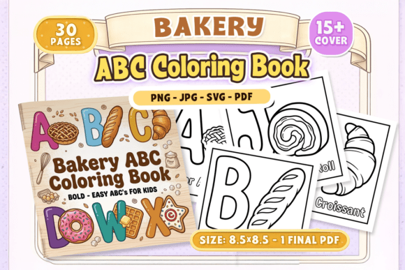 Bakery ABC Coloring Book