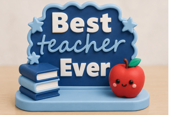 Best Teacher Ever STL Teacher Gift