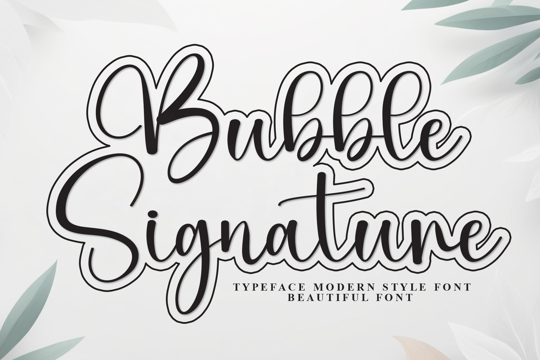 Bubble Signature preview, rounded signature bubble script