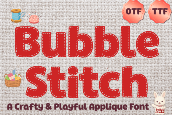 Bubble Stitch Display Font By StillViiStudio