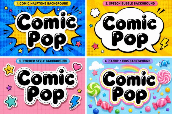 Comic Pop Font - Preview 4
