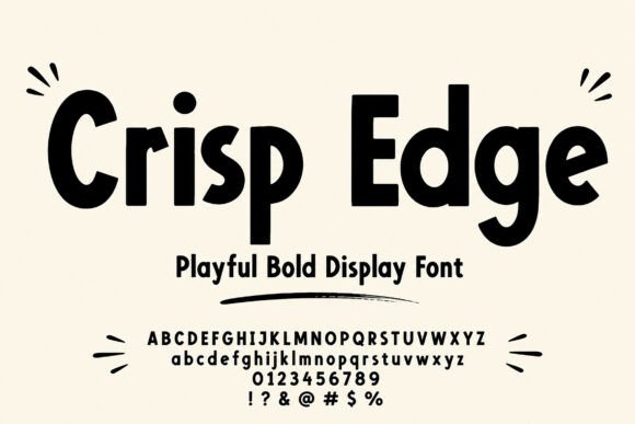 Crisp Edge Font PNG with transparent background - Preview 1