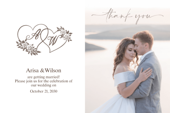 Floral Heart Monogram Font - Preview 3