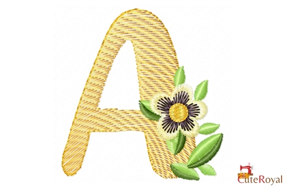 Floral Letter a - Monogram
