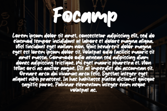Focamp Font - Preview 2