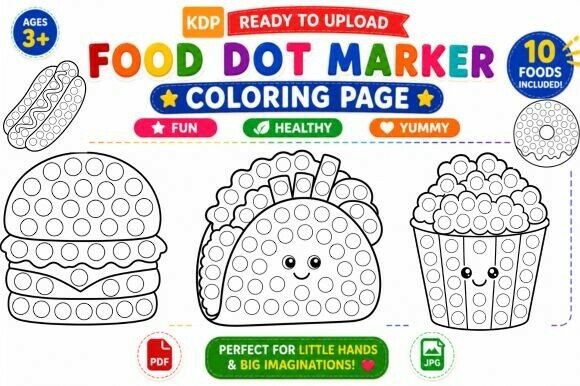 Food Dot Marker Coloring Page