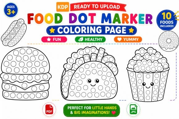 Food Dot Marker Coloring Page