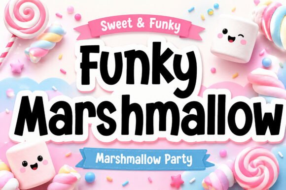 Funky Marshmallow Display Font By Bundle