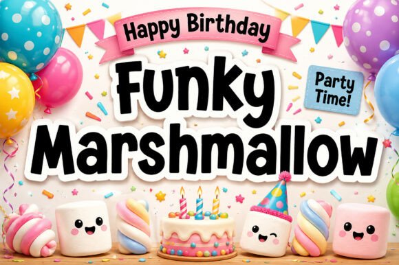 Funky Marshmallow Font - Preview 2