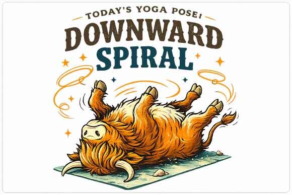 Funny Highland Cow Yoga Graphic PNG Graphic by CREATIVE DESIGN ZONE ...