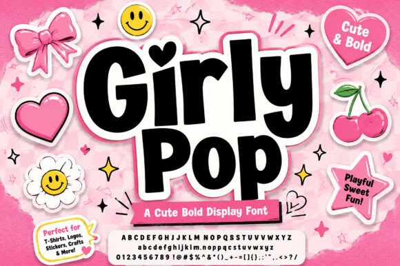 Girly Pop Display Font By Bundle