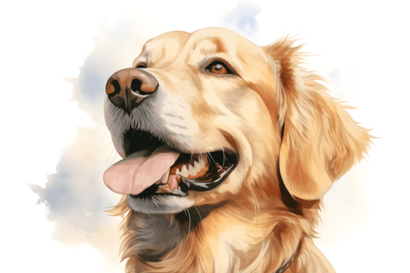 Graphic golden retriever portrait PNG for tumbler wraps