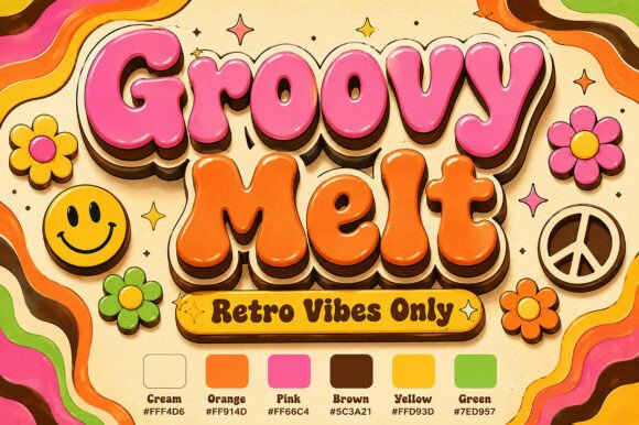 Groovy Melt Font by Bundle