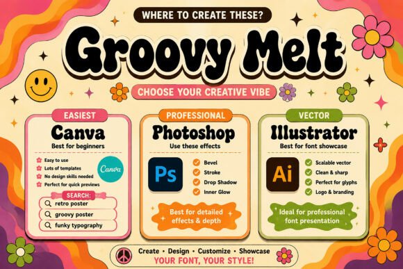 Groovy Melt Font - Preview 3