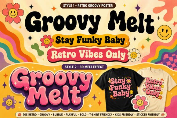 Groovy Melt Font - Preview 4