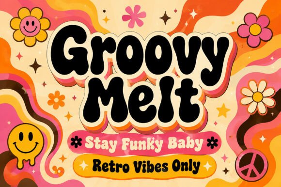 Groovy Melt Font - Preview 5