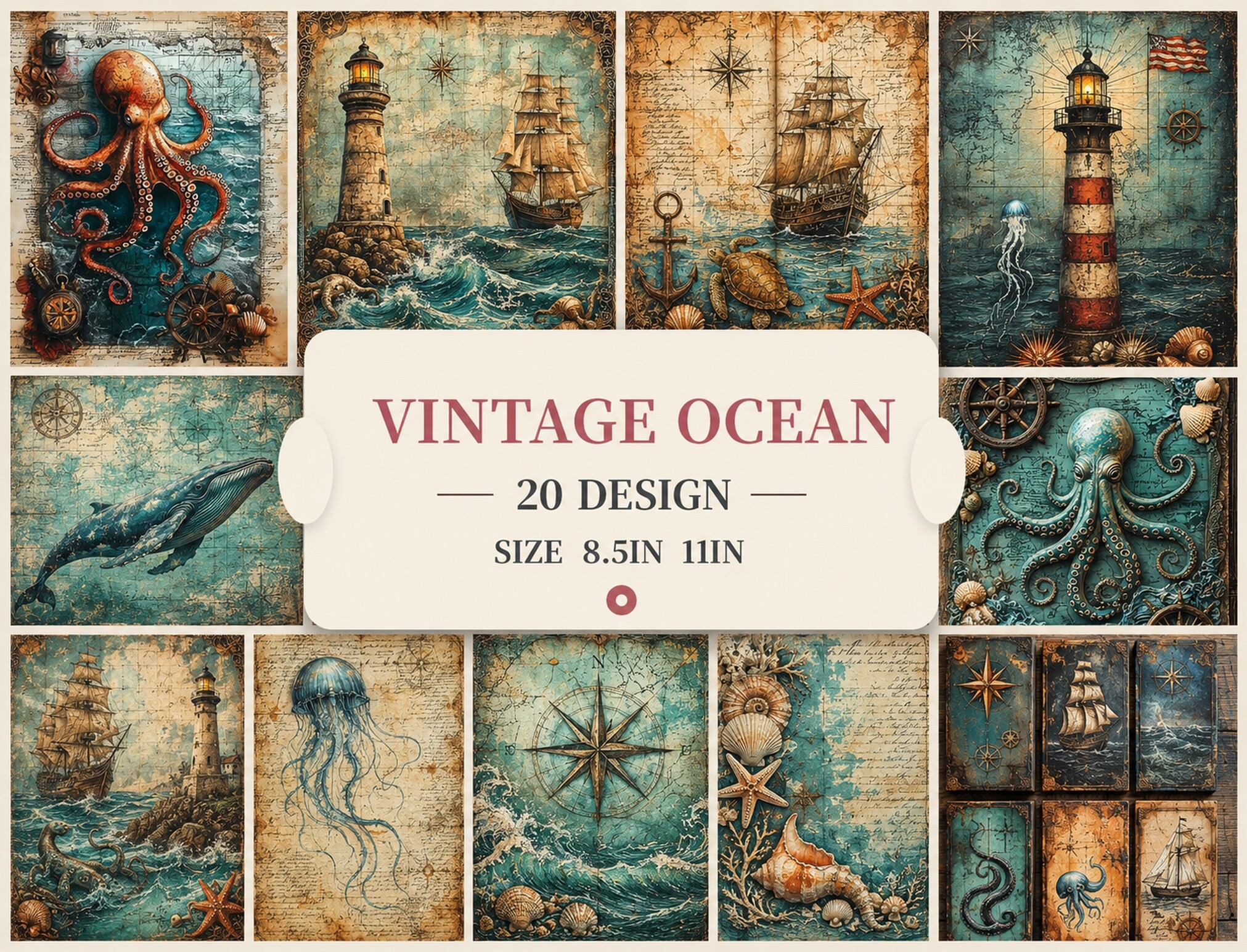 Grunge Ephemera Journal Pages Graphic by Artistry Haven · Creative Fabrica