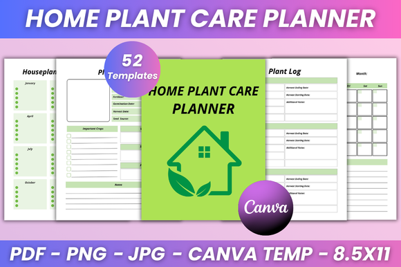 Home Plant Care Planner Kdp Interior Graphic by DIGITAL PRINT BOX ...