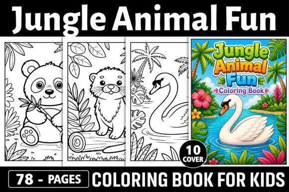 Jungle Animal Coloring Book for Kids