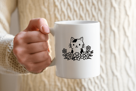 Kawaii Kitty Doodle Font PNG with transparent background - Preview 5