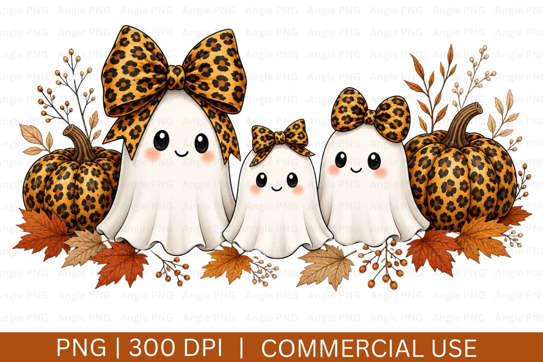 Leopard Coquette Bow Fall Ghost PNG Graphic by angela39503 · Creative ...