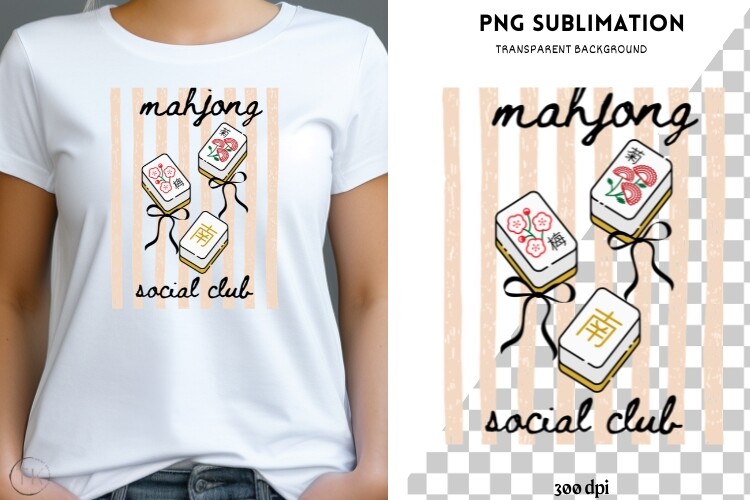 Mahjong Png Design for T-shirts Graphic by Tanya Kart · Creative Fabrica