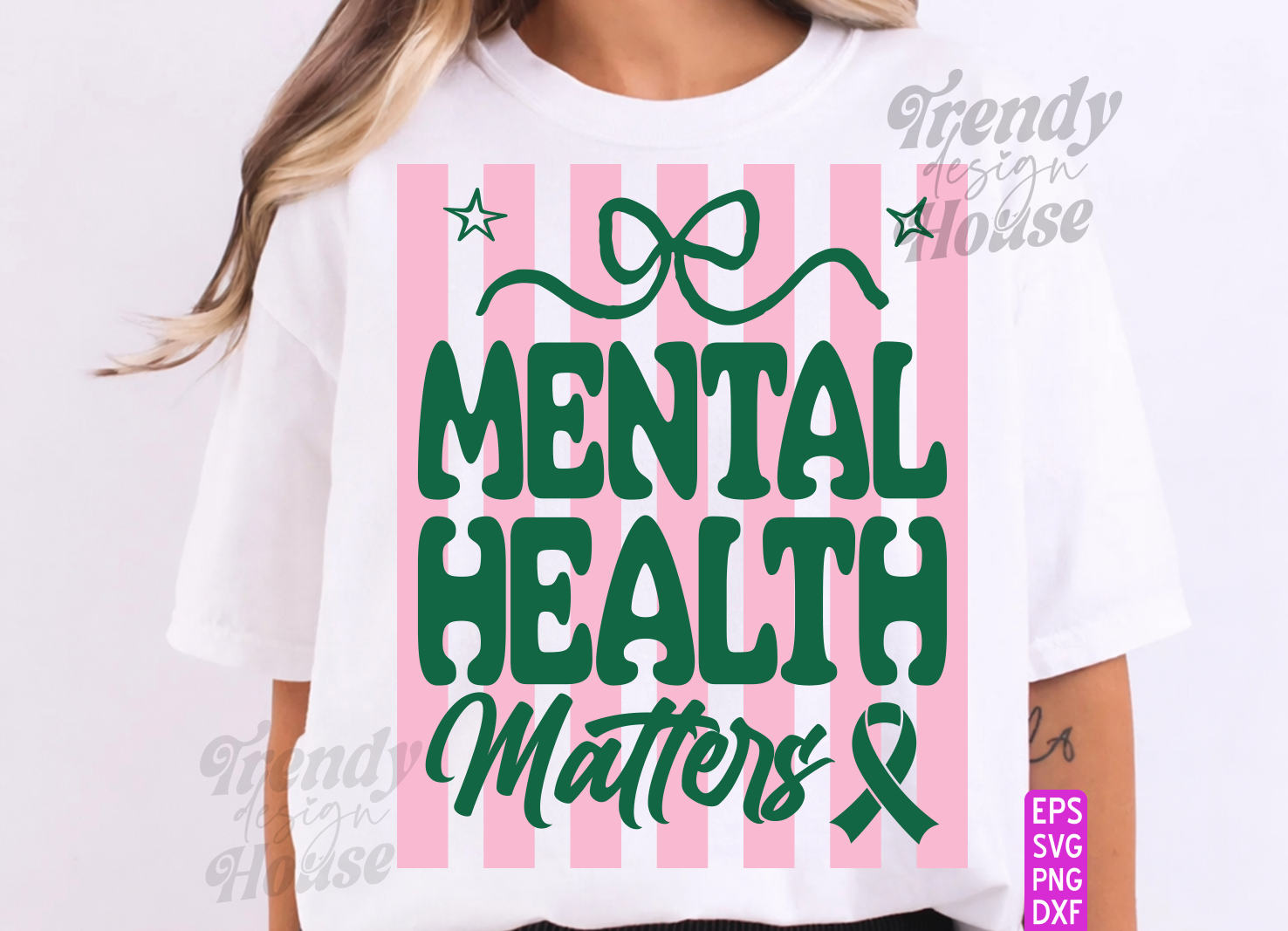 Mental Health Matters PNG, Green Ribbon Graphic by Trendy Design House ...