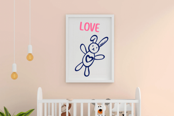 Mother's Beloved Baby Font PNG with transparent background - Preview 6
