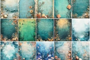Ocean Seashell Watercolor Backgrounds Graphic by Attractions Artist ...