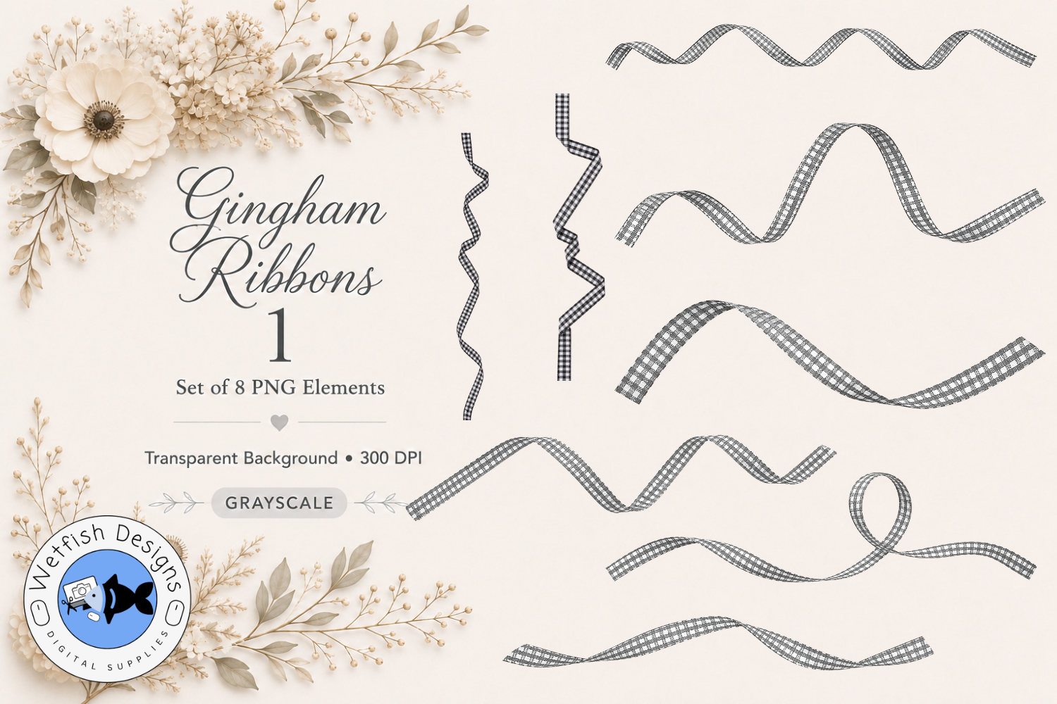 PNG Gingham Ribbons 1