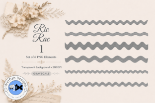 PNG Ric Rac Ribbons 1 Graphic by Wetfish Designs · Creative Fabrica